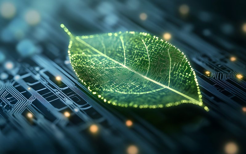 Green Technology: A Digital Leaf on a Circuit Board